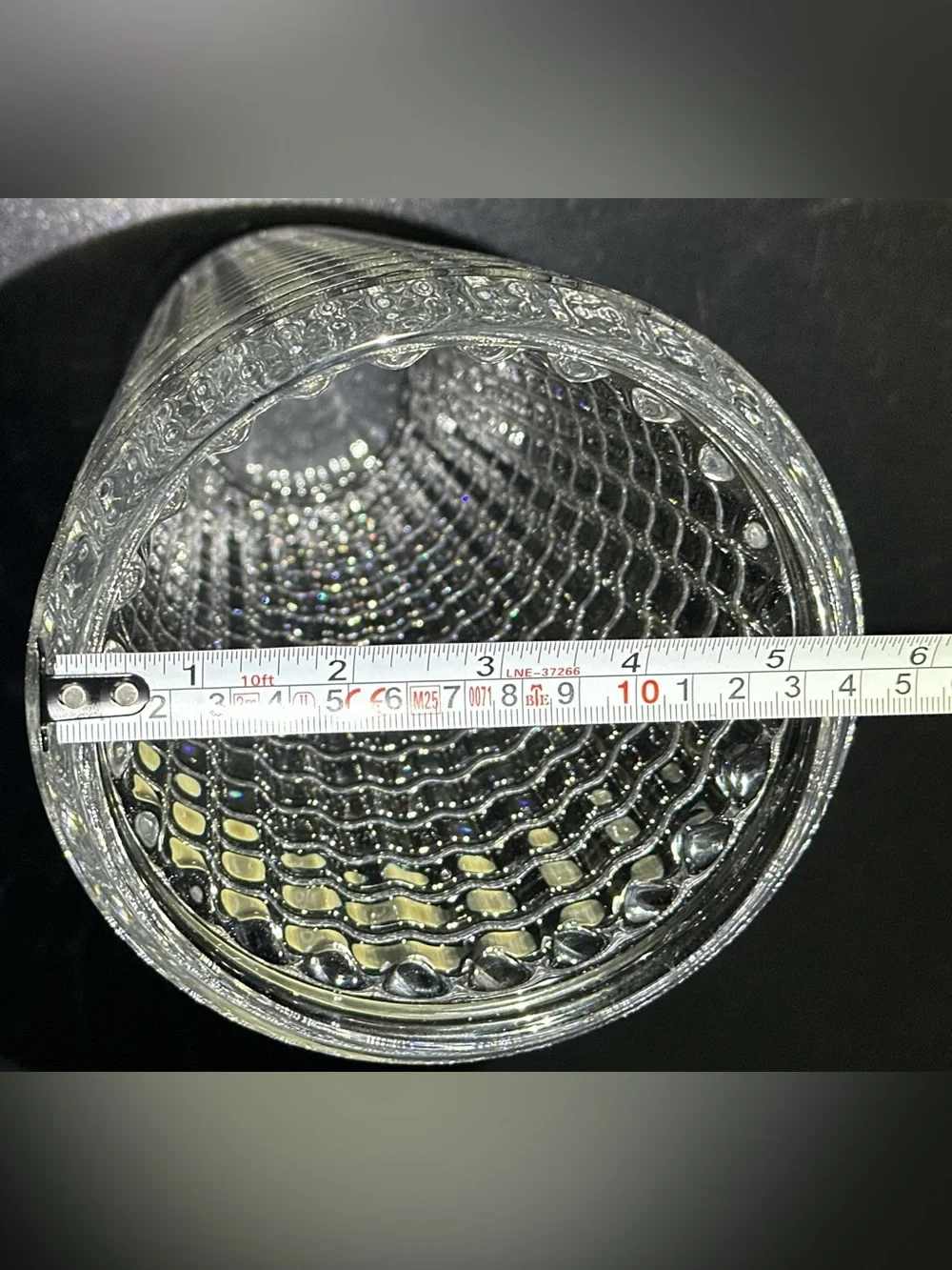 NEW SPARKLING LARGE FINE CRYSTAL VASE 11 in TALL LUXURY FLOWER ARRNGMNT EYE CUT